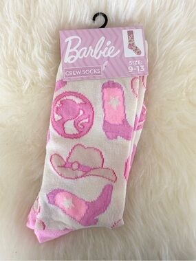 Barbie Crew Socks Cowgirl Western Boot & Hat